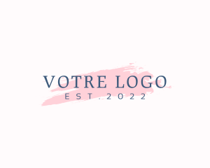 Vlogger - Watercolor Beauty Cosmetics logo design