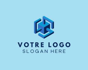 Shape - Square Cube Box logo design