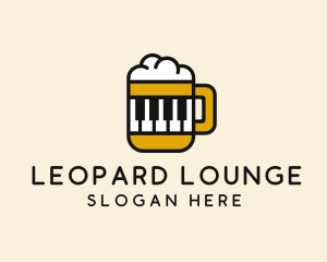 Beer Piano Music Bar  logo design