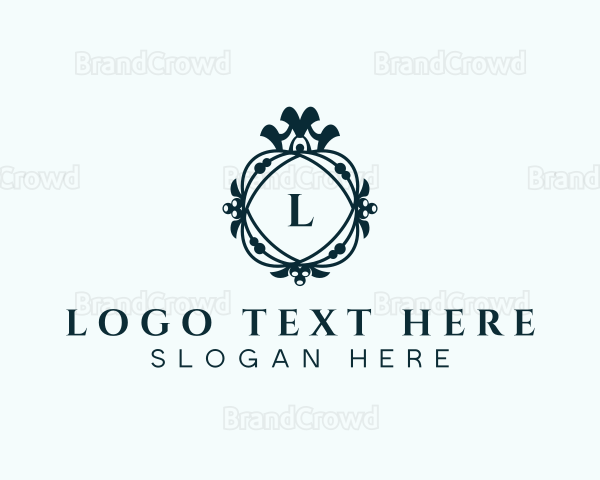 Regal Crown Wreath Logo