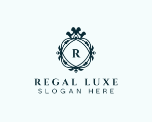 Regal Crown Wreath logo design