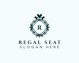 Regal Crown Wreath logo design