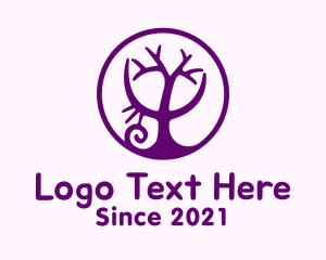 Early Learning  Center - Purple Tree Playground logo design