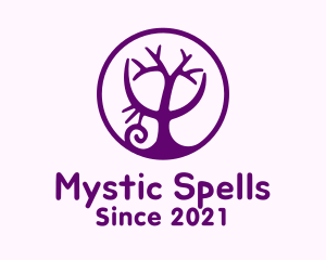 Witch - Purple Tree Playground logo design