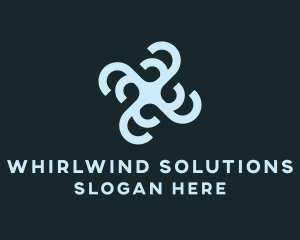 Whirl - Blue Whirlpool Air logo design