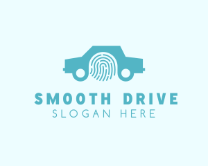 Driveway - Car Security Fingerprint logo design