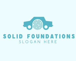 Car Racing - Car Security Fingerprint logo design