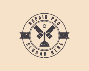 Retro Plumbing Repair logo design