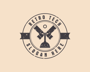 Retro Plumbing Repair logo design