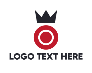 Round - Circle Target Crown logo design