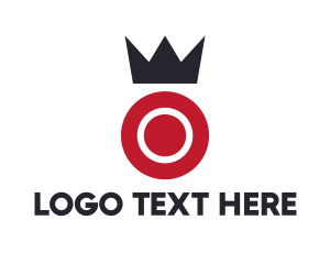 Queen - Circle Target Crown logo design