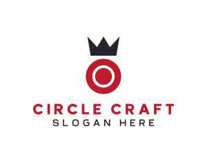 Circle Target Crown logo design