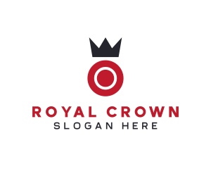 Circle Target Crown logo design