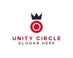 Circle Target Crown logo design