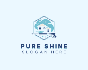 Clean - Power Washer Cleaning logo design