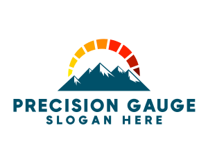 Gauge - Mountain Sun Gauge logo design