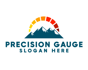 Mountain Sun Gauge logo design