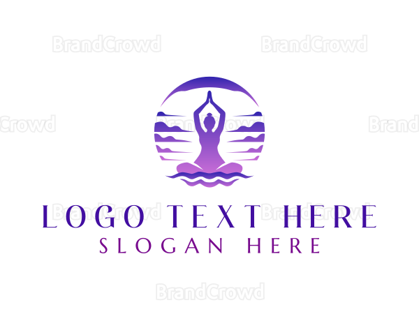 Yoga Meditation Wellness Logo