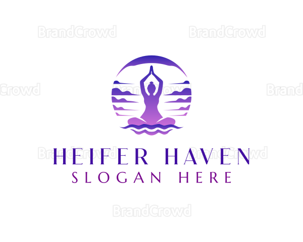 Yoga Meditation Wellness Logo