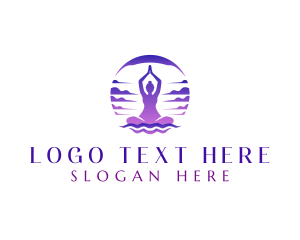 Yoga Meditation Wellness Logo