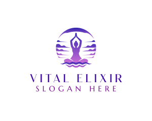 Yoga Meditation Wellness Logo