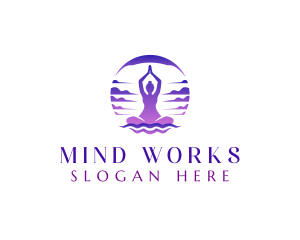 Yoga Meditation Wellness logo design