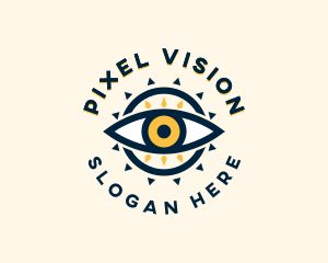 Sun Tribal Eye logo design