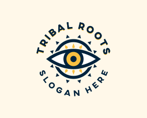 Sun Tribal Eye logo design