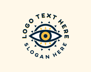 Astrologist - Sun Tribal Eye logo design