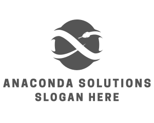 Anaconda - Wild Venomous Snake logo design