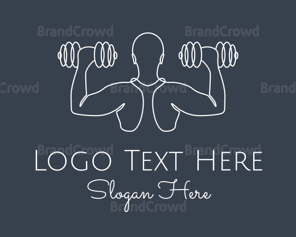 Minimalist Body Builder Logo