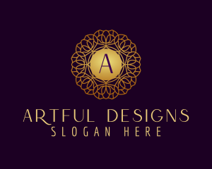 Flower Wreath Mandala logo design