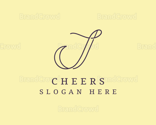 Elegant Wedding Planner Letter J Logo