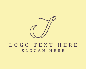 Style - Elegant Wedding Planner Letter J logo design
