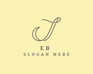 Elegant Wedding Planner Letter J Logo