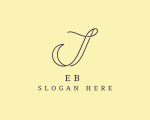 Wedding Planner - Elegant Wedding Planner Letter J logo design