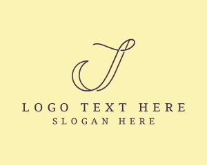 Elegant Wedding Planner Letter J Logo