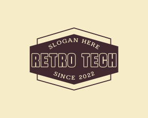 Retro Hexagon Firm logo design