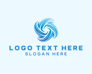 Wind - Cool Air Conditioning logo design