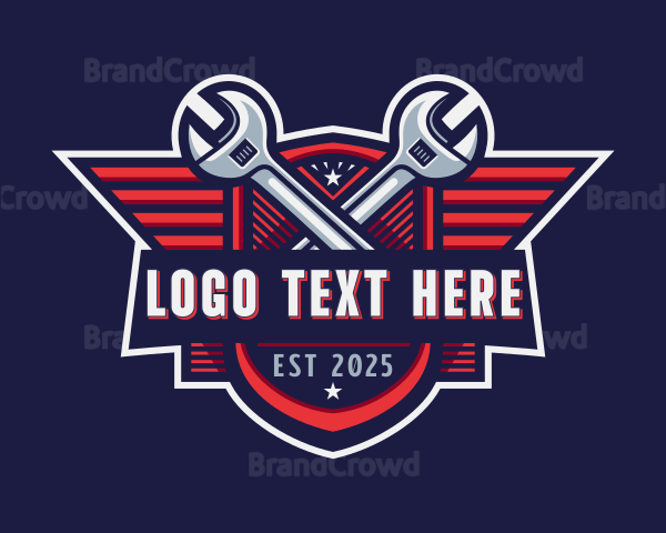 Wrench Mechanic Repair Logo