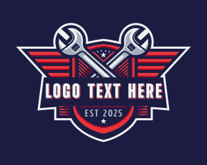 Wrench Mechanic Repair Logo