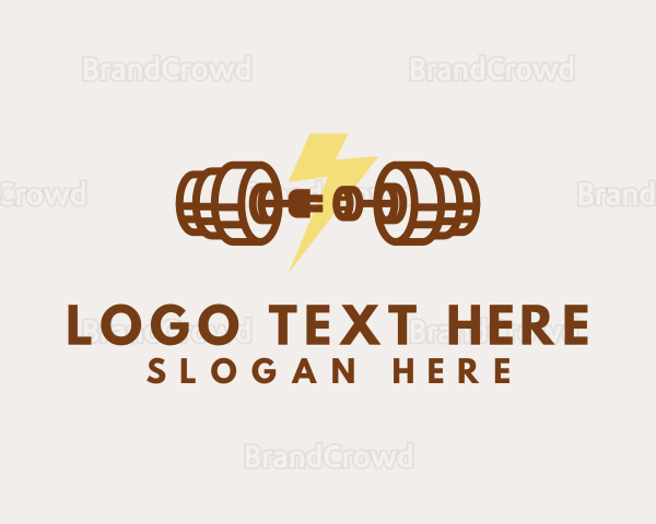 Power Outlet Barbell Lightning Logo