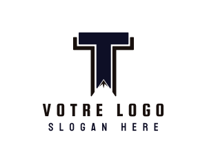 Blue Bookmark T Logo