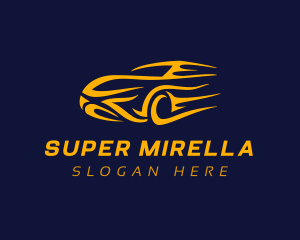 Yellow Car Racing logo design