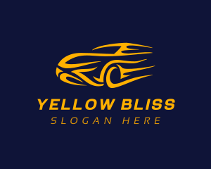 Yellow Car Racing logo design