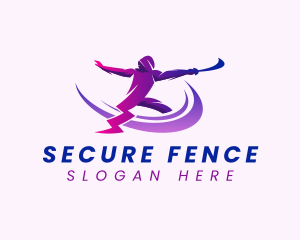 Fencing - Athlete Fencing Sports logo design