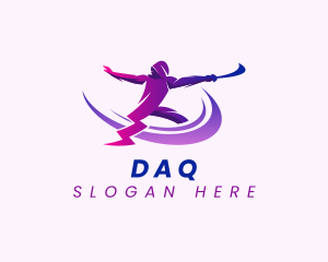 Dash - Athlete Fencing Sports logo design