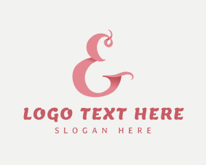 Font - Pink Feminine Ampersand logo design
