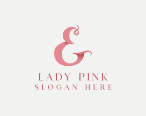 Pink Feminine Ampersand  logo design