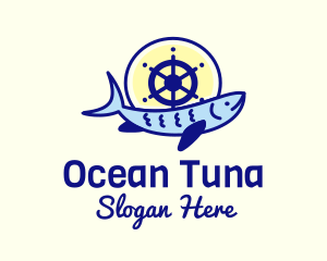 Tuna - Ship Wheel Tuna logo design